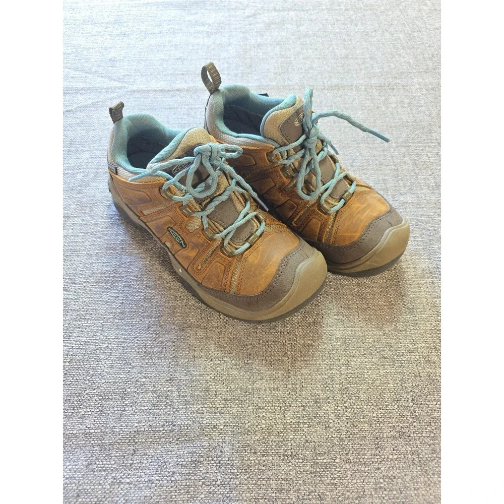 Keen Circadia Low Women's Sz 6.5 Waterproof Hiking Boot Brown/Blue 1026771